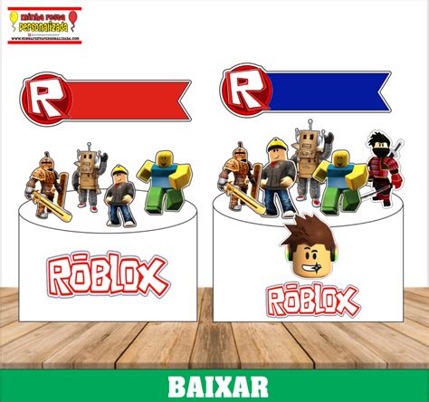 Topo de bolo do roblox para imprimir 1 - Escolha um dos modelos de topo de bolo disponíveis para imprimir MASCULINO no site UDOIS