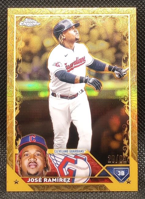 2024 Topps Gilded Collection Chrome Jose Ramirez Blue Gold Etch …