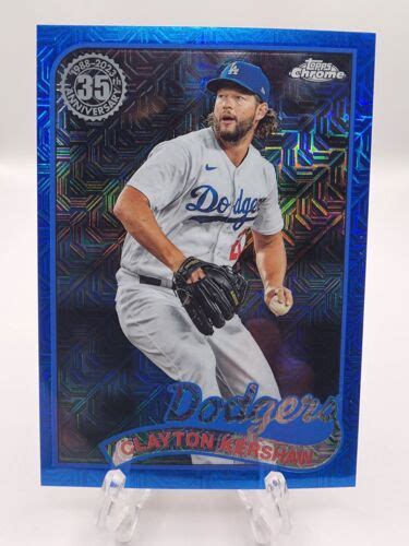 2024 Topps Silver Pack Blue Refractor 18 Clayton Kershaw /150