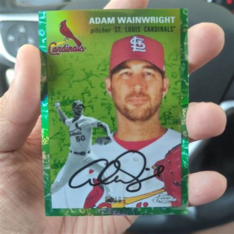 2024 Topps Stadium Club Chrome Adam Wainwright Green /99