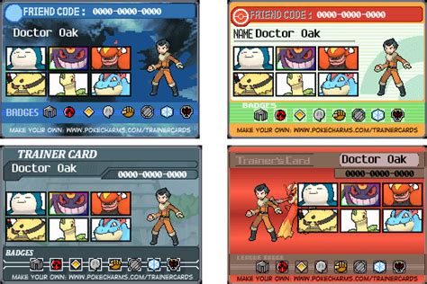 Trainer card maker With the League Cards, both yours and people's you receive, you'll be able to look at the back