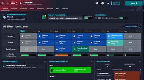Training schedules football manager 23 Today Leyodemus will guide you through a tutorial on how to create the best TRAINING SCHEDULES for a "Direct Counter Attack" style in Football Manager 2022!!