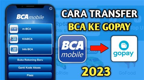 Transfer gopay ke bca 