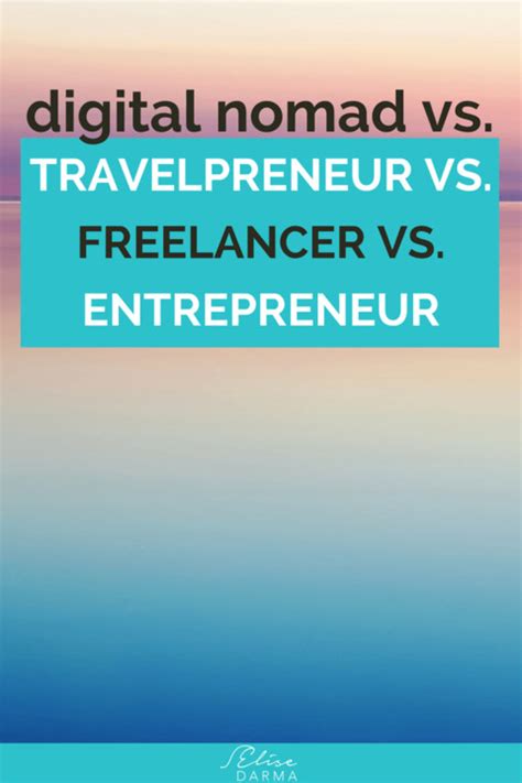 Travelpreneur and entrepreneur  Not now