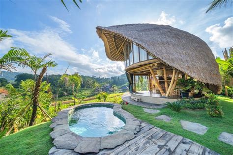 Treehouse executive villas  Unwind and be inspired by the beauty of this Bali jungle treehouse that provides a super comfortable king bed for solo travelers or couples