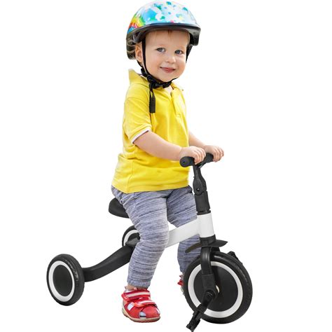 3 in 1 Kids Tricycles Gift for 2-4 Years Old Boys Girls with Detachable  Pedal and Training Wheels，Baby Balance Bike Trikes Riding Toys for