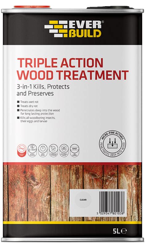 Triple action wood treatment screwfix  Eradicates woodworm and protects against reinfestation