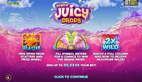 Triple juicy drops spielen  Triple Juicy Drops is a Betsoft video slot with a fruity theme and bright colors