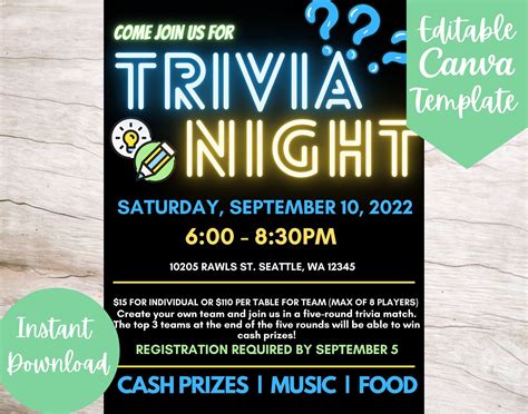 Trivia night invitation wording  “Tee off with us and swing into a day of business connections and birdies