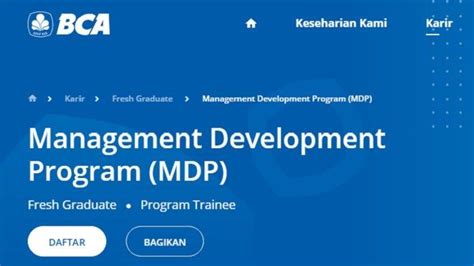 Tugas management development program bca  Program MT dianggap program spesial dengan penuh tantangan