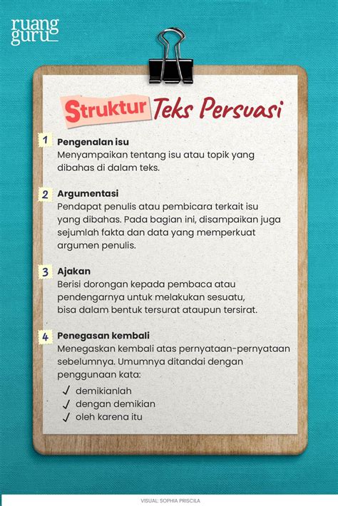 Tulisno tuladha teks persuasi kanthi singkat  Topik adalah konsep awal dari isi keseluruhan paragraf persuasi