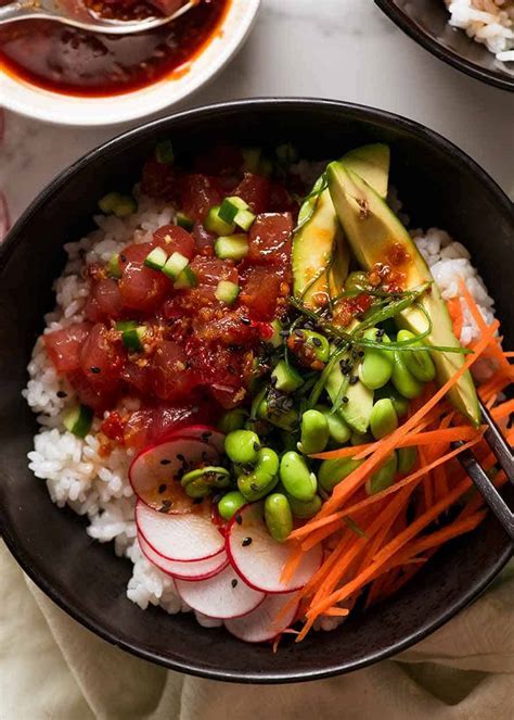 Tuna poke bowl cactus club  Make a quick bowl meal that is easy, tasty, and exotic with our favorite Teriyaki Chicken Poke Bowl recipe