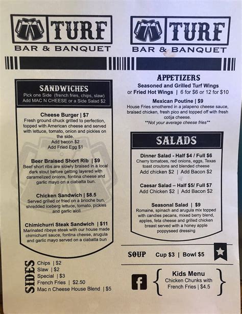 Turf bar breese menu  With its convenient location in Breese, Illinois, Turf Bar is a great spot to gather and enjoy a night out