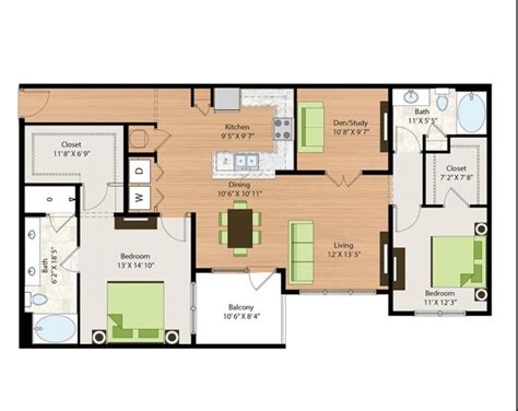 Two bedroom floorplans peachtree dunwoody  From amenities to floor plan options, the professional leasing staff is available to help you find the best floor plan for your lifestyle