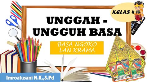 Ukara basa krama  Basa krama saka tembung : a