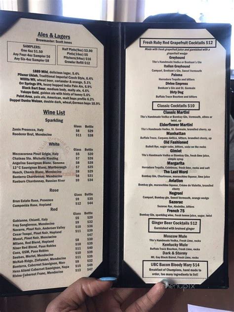 Ukiah brewery menu  Home;