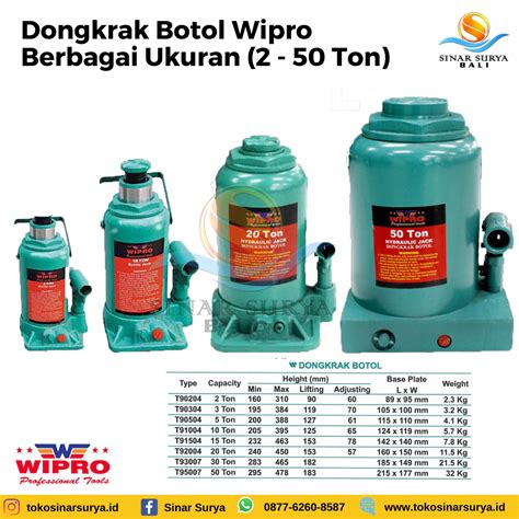 Ukuran dongkrak botol 299