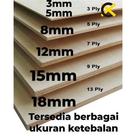 Ukuran triplek 3x6 000 per lembar