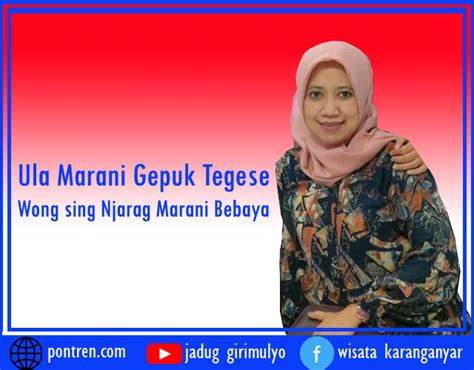 Ula marani gebug tegese  Angkuh Aja dumeh sugih banjur ngina wong mlarat