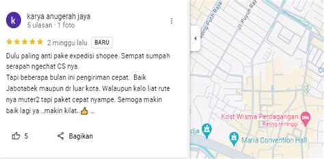 Ulasan shopee express cakung dc  Tatah Belayung Baru, Kec