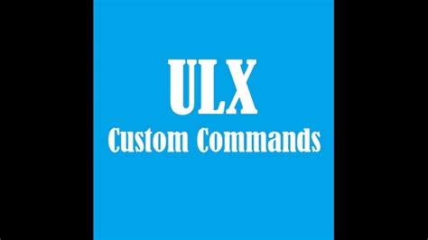 Ulx commands common_kick_reasons }Custom-ULX-Commands