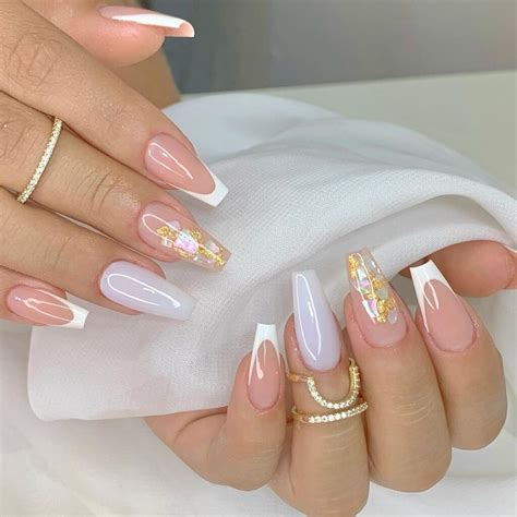 Unhas de gel bailarina decoradas  R$ 19, 90