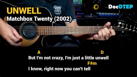 Unwell chords Learn how to play UNWELL on kalimba using letter & number notes - All day staring at the ceiling 1' 7 1' 2' 3' 2' 1' 7 6 5 Making friends with shadows on my wall 1' 1' 7 6 5 6 3 All night hearing voices telling me 1' 6 7