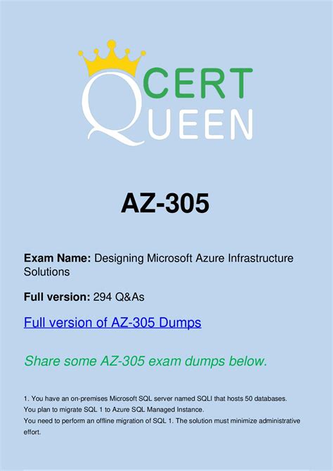 2024 Updated Microsoft AZ-305 Exam Dumps - Issuu