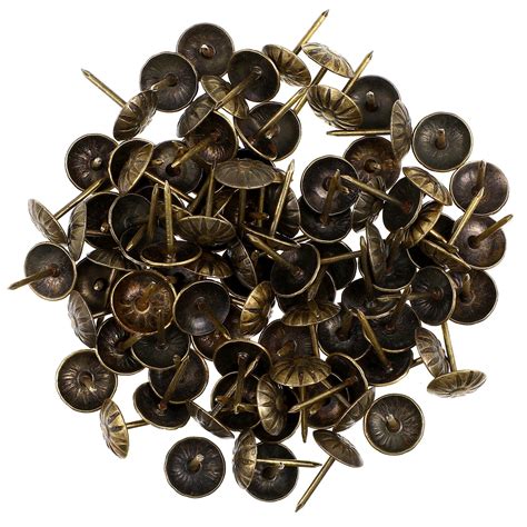 Upholstery tacks wickes [Upholstery Tacks] - The package comes of 10pcs brass furniture tacks in 22mm (7/8 inch) nail length; 10mm (3/8 inch) head diameter and 5mm (3/16 inch) head height that can meet your daily need