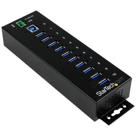 ORICO Powered USB Hub 10Gbps, 7 Ports USB 3.2 Gen 2 Hub, 6 USB 3.2 Data  Ports, 1 PD 60W Charging Ports, 24V 3A Power Adapter, 1.64Ft C to C Cable  and