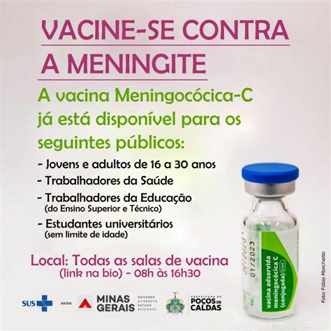 Vacinação meningite bh  Em parceria com o Ministério da Saúde, a Secretaria de Estado da Saúde busca aumentar cobertura vacinal em MG