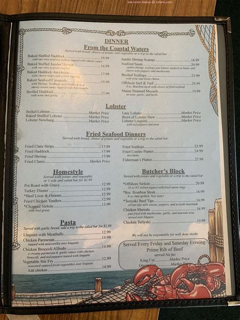 Ventura's offshore cafe menu  MORE PHOTOS