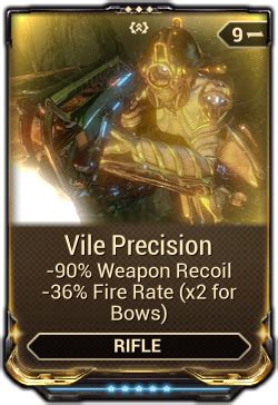 Vile precision warframe  Moment of truth; I fired my weapon, and it didnt work