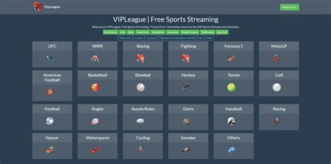 Vipleague  From football or soccer to NFL American football and NBA basketball, NHL Hockey to all motorsports, golf and tennis