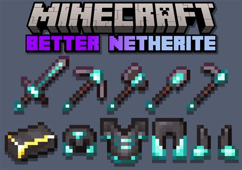 Visible netherite texture pack  It is a dark purple (inspired by obsidian) with lava-filled cracks, which makes it much easier to find while mining