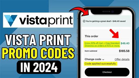 Vistaprint ukie  code take20 Take savings of $21