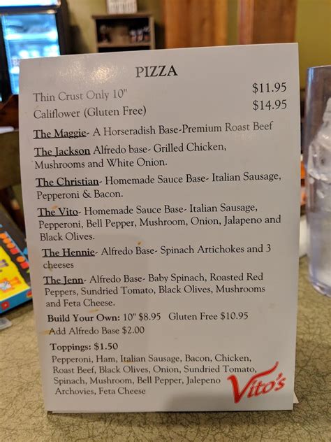 Vito's marketplace menu  Arlington, Arlington 11am – 9pm (Today) Add Review