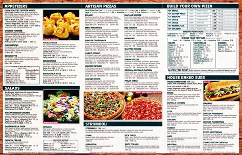 Vocelli pizza menu vandergrift pa  46