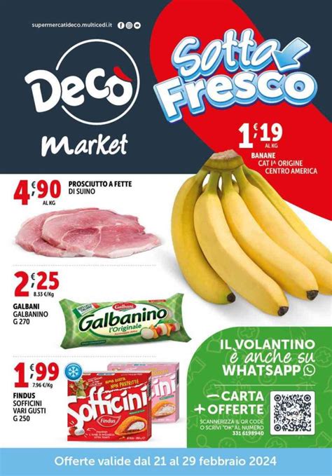 Volantino decò gragnano anteprima Nel nuovo volantino Decò Supermercati dal 22 settembre al 2 ottobre 2023 è possibile trovare tante offerte per la spesa quotidiana con la promozione Tagliati per la convenienza, ma anche acquistare le specialità per festeggiare in casa l’Oktoberfest, e in più potrete ricevere un buono da 5 € ogni 30 € di spesa grazie all’iniziativa Cashback, ma