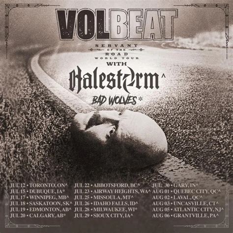 Volbeat tour 2023 1,043 Concerts