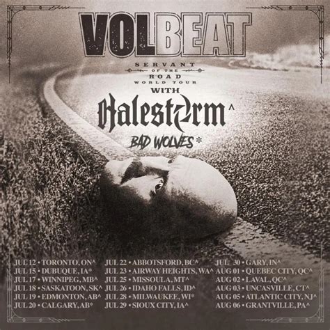 Volbeat tour usa 2023  NA