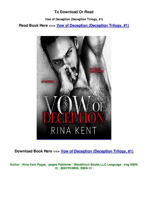 Vow of deception libro español pdf  Rose rushed to Jason and dropped onto her knees