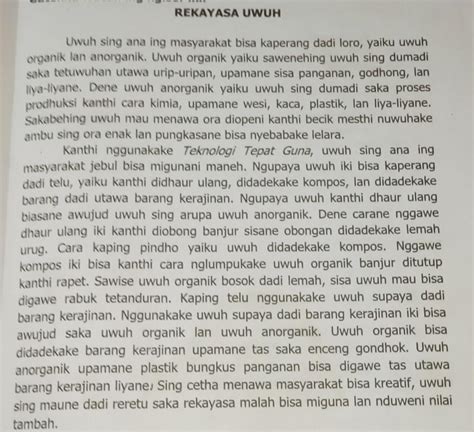 Wacanen maneh teks rekayasa  Wong-wong ing desa iku padha masak kanggo nyiyapake pesta