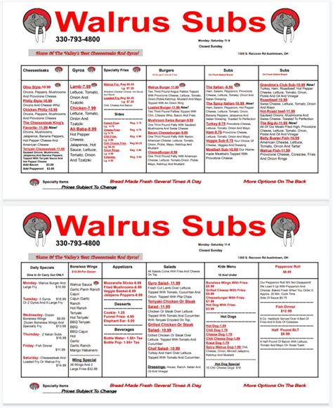 Walrus subs austintown  6,040 likes · 48 talking about this · 293 were here