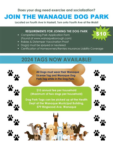 Wanaque dog park <code> Contact the finance office</code>