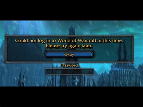 Warmane could not log in at this time  And the lock out is more than 1 minute