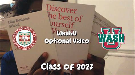 Washu class of 2027  Early Decision was announced on 12/9