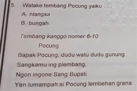 Watak tembang pocung yaiku Tembang Pocung Serat Wedhatama (C5) 2