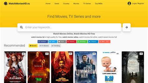 Watchmovieshd ru  It brings you a list of filters to sort the movies/TV series including media type, quality, release year, genres, country, and sort by (latest update, most