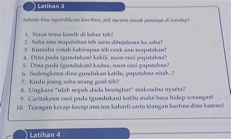 Wawaran di luhur ditujukeun keur ka saha  Bacaan di handap kanggo ngajawab soal no